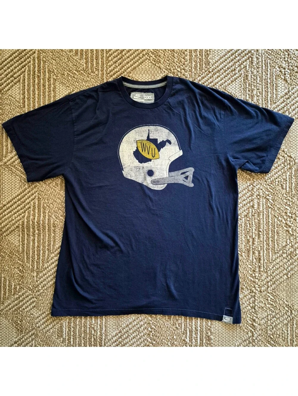 VTG Y2k Nike West Virginia Mountaineers Graphic Tee 2XL XXL